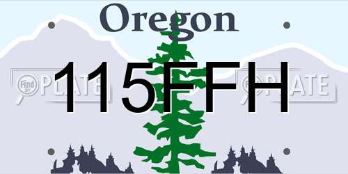 115FFH Oregon License Plate