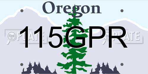 115GPR Oregon License Plate