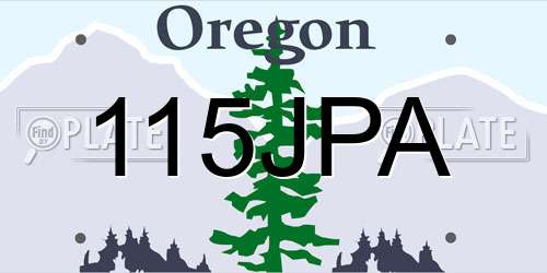 115JPA Oregon License Plate