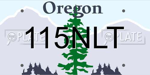 115NLT Oregon License Plate