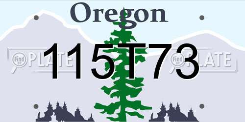 115T73 Oregon License Plate