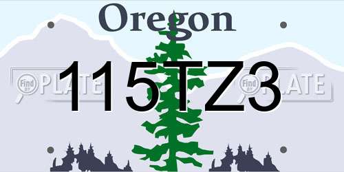 115TZ3 Oregon License Plate