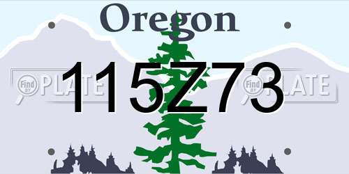 115Z73 Oregon License Plate