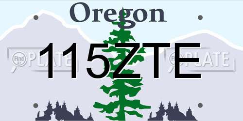 115ZTE Oregon License Plate