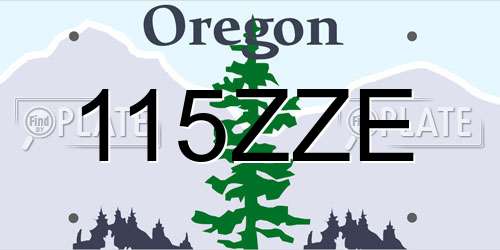 115ZZE Oregon License Plate