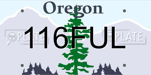 116FUL Oregon License Plate