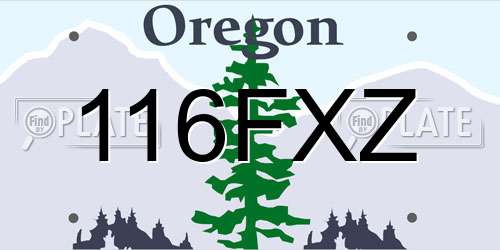 116FXZ Oregon License Plate