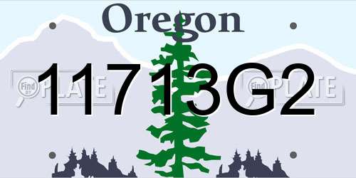 11713G2 Oregon License Plate