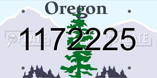 1172225 Oregon License Plate