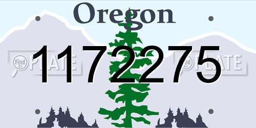 1172275 Oregon License Plate