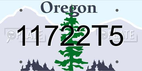 11722T5 Oregon License Plate
