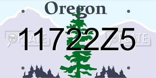11722Z5 Oregon License Plate