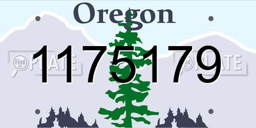 1175179 Oregon License Plate