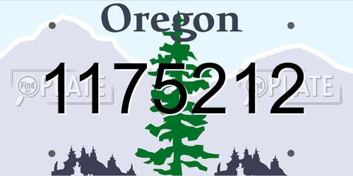 1175212 Oregon License Plate