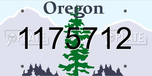 1175712 Oregon License Plate