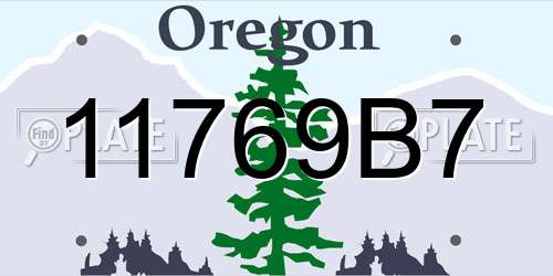 11769B7 Oregon License Plate