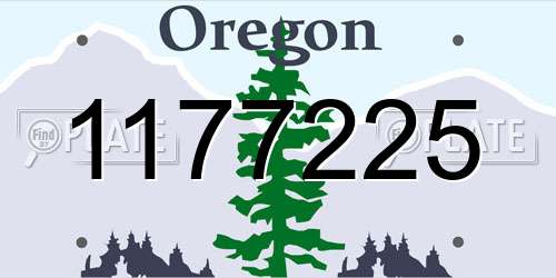 1177225 Oregon License Plate