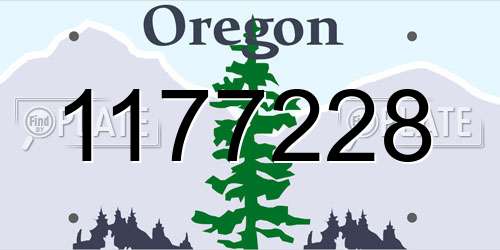 1177228 Oregon License Plate
