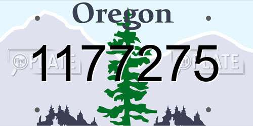 1177275 Oregon License Plate