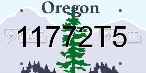 11772T5 Oregon License Plate