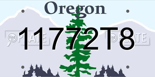 11772T8 Oregon License Plate