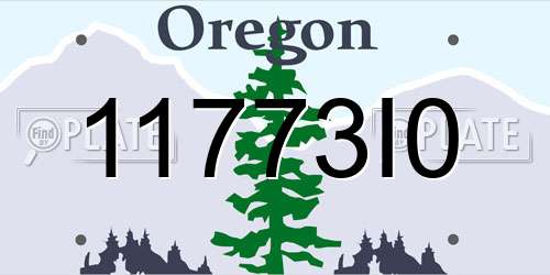 11773I0 Oregon License Plate