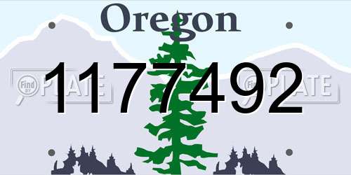 1177492 Oregon License Plate