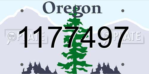 1177497 Oregon License Plate