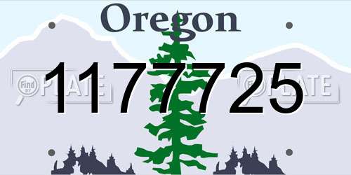 1177725 Oregon License Plate