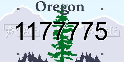 1177775 Oregon License Plate