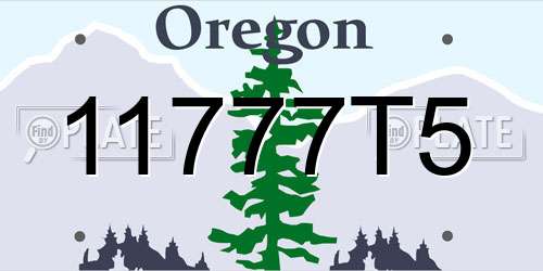 11777T5 Oregon License Plate
