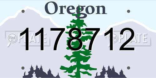 1178712 Oregon License Plate