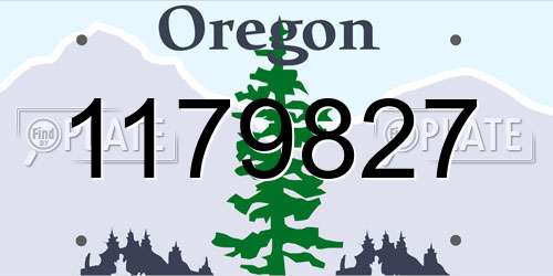 1179827 Oregon License Plate