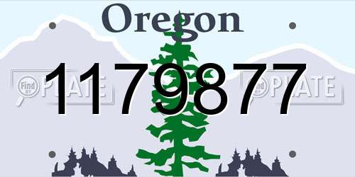 1179877 Oregon License Plate