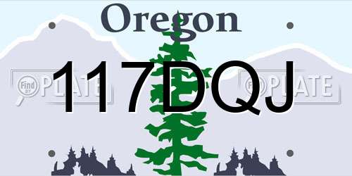 117DQJ Oregon License Plate