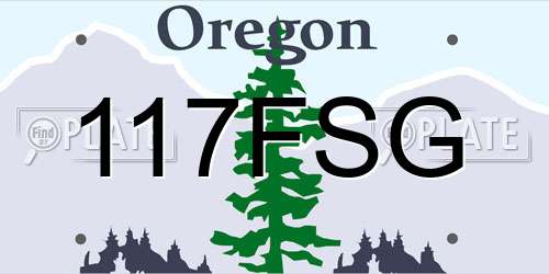 117FSG Oregon License Plate