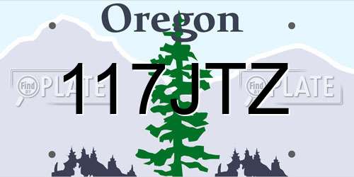 117JTZ Oregon License Plate