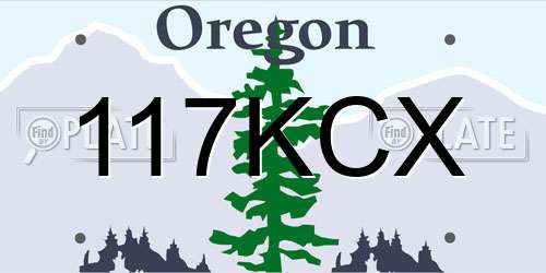 117KCX Oregon License Plate