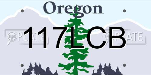 117LCB Oregon License Plate