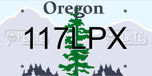 117LPX Oregon License Plate
