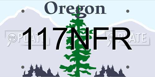 117NFR Oregon License Plate