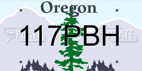 117PBH Oregon License Plate
