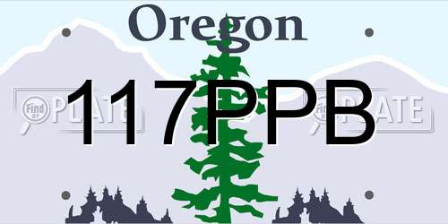 117PPB Oregon License Plate