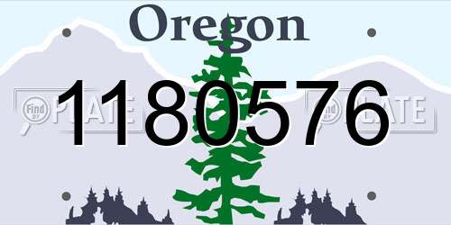 1180576 Oregon License Plate