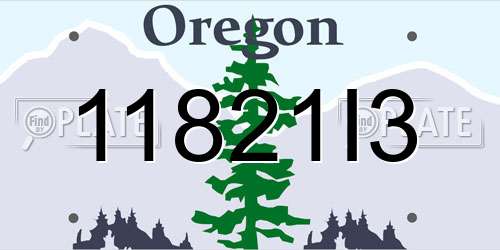 11821I3 Oregon License Plate