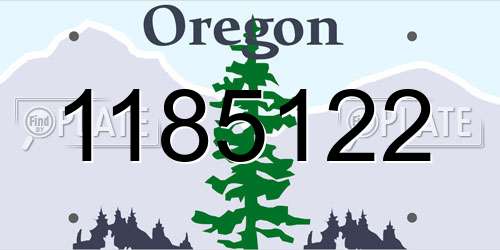1185122 Oregon License Plate