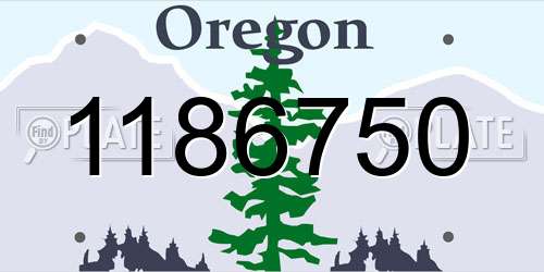 1186750 Oregon License Plate