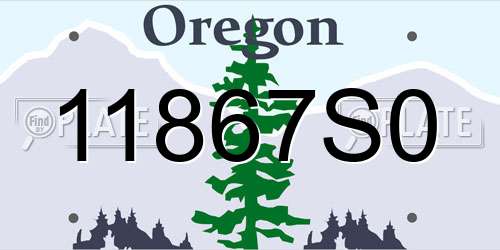 11867S0 Oregon License Plate