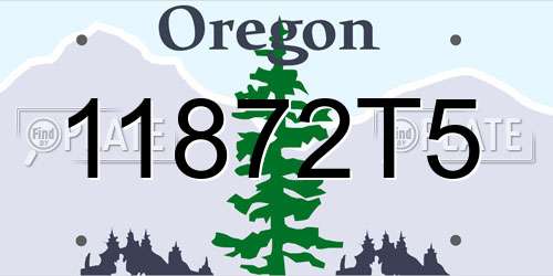 11872T5 Oregon License Plate