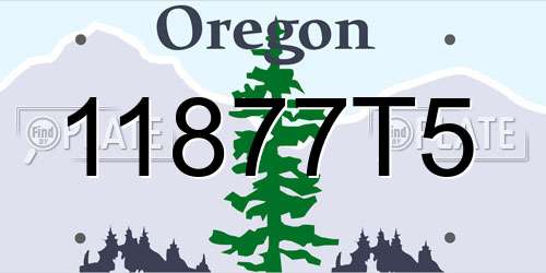 11877T5 Oregon License Plate